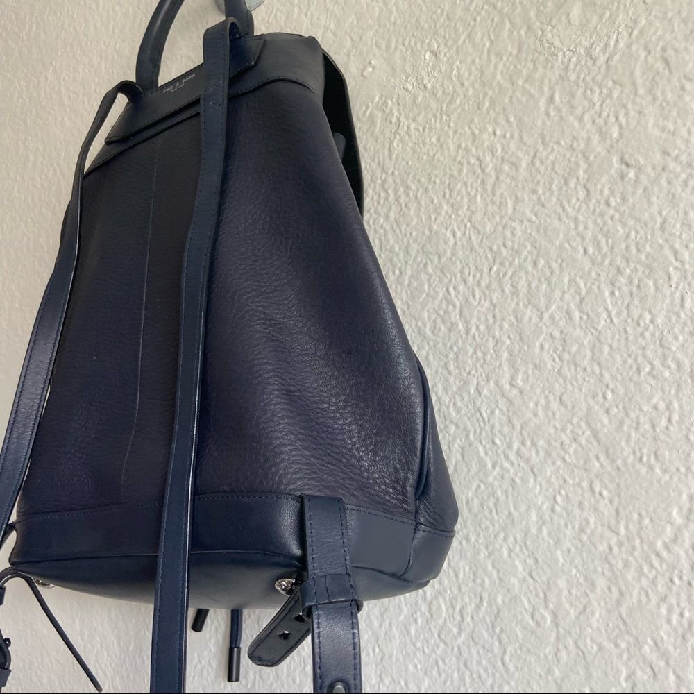 Rag & Bone navy blue leather backpack - Picture 11 of 16